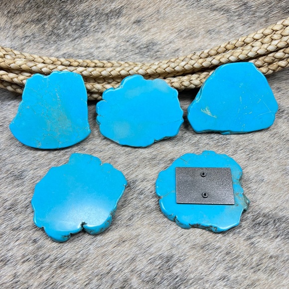 Large Genuine Turquoise Concho Lot - Picture 1 of 6